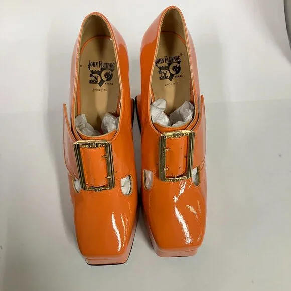 *BRAND NEW!* Fluevog 2020 Mega Munster ORIGINAL, Orange, Size 9 (best for 8.5)! - Picture 2 of 11